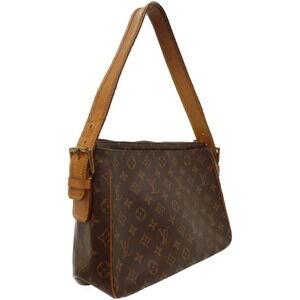 Louis Vuitton Monogram Cite Leather Brown Bag Shoulder Viva Semi